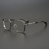 CHH Chrome Hearts Glasses Versatile pure titanium square frame sunglasses frame large face myopia glasses frame
