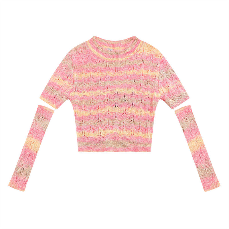 Women Sweater Women's Spring and Autumn Slim Fit Short Sweater