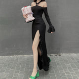 Women's Desses Dress Ruffled Slit Dress for Women