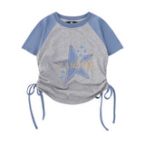 Women T-shirt Short T-shirt Girls Summer round Neck Short Sleeve