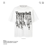 American vintage street T-shirt pure cotton retro men's and women's summer loose