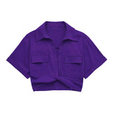Women T-Shirt Spring Linen Short Shirt