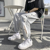 Men Sweatpants Men's Summer Casual Loose-Fit Tappered Trousers Sports Pants