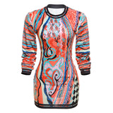 Women Dresses Fall Printed Dress for Woman