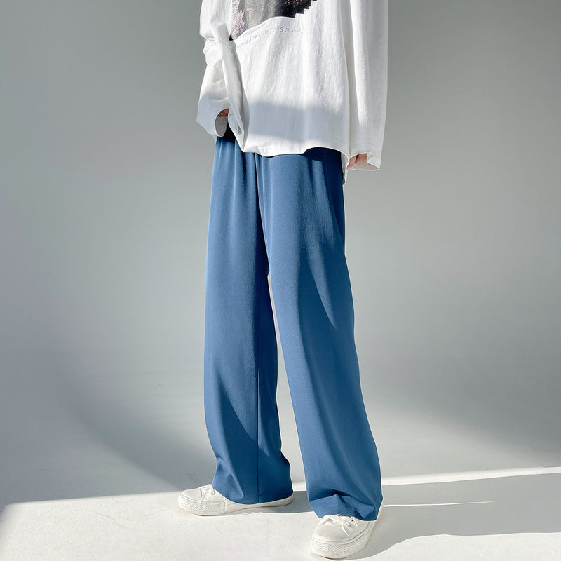 Men Sweatpants Casual Pants Men's Spring Versatile Drooping Wide-Leg Pants Straight