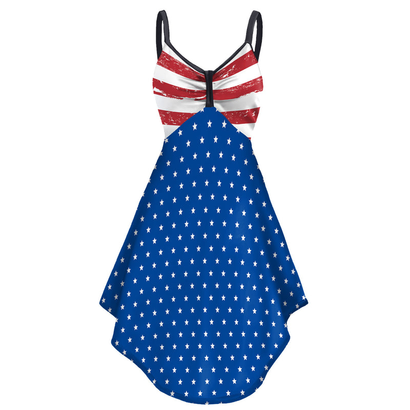 National Flag Day Dress Summer Dress Digital Printing Leisure