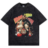 Mike Tyson T-Shirt Vintage Character Print Loose T-Shirt
