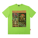 Men T Shirt Retro Dark Printed Short-Sleeved T-shirt Men and Women Loose
