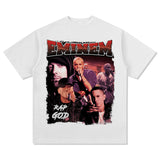 Detroit Eminem T Shirt Eminem Printed Retro Washed Old Cotton T Shirt