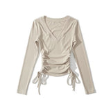 Women T-Shirt Bottoming Shirt Women's Stretch T-shirt Top