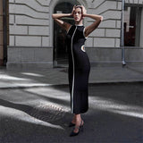 Women Sweater Dress Tight Sexy Hollowed out Knitted Dress Female Summer