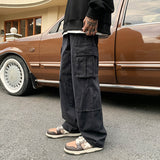 Men Sweatpants Overalls Men's Autumn Winter Japanese Loose Straight Casual Pants