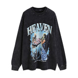 Men Long Sleeve Shirt Vintage Long Sleeve T-shirt Men and Women Vintage Retro Easy Matching Base