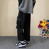 Men Sweatpants Functional Overalls Men's Autumn Loose Wide-Leg Casual Pants