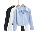 Women T-Shirt Shirt Women Spring Polo Collar Short Top Shirt