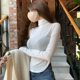 Women's Long Sleeve Shirt Bottoming Shirt Women's Autumn and Winter Pure Desire Top