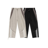 Unisex Pants Autumn Stitching Striped Casual Pants
