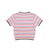 Women Sweater Short Sleeve Knitwear Women's Summer Casual round Neck Multicolor