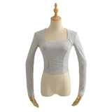 Women T-Shirt Long-Sleeved T-shirt Women's Autumn Slimming Top