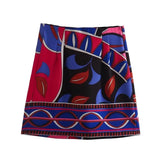 Women Skirt Summer Women's Printed Loose Shirt Shorts Skirt Outfit