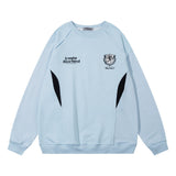 Men Hoodie round Neck Racing Suit Sports Loose Long Sleeve Top Autumn and Winter