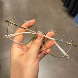 CHH Chrome Hearts Glasses Pure Titanium Ultra Light Business Vintage Polygonal Glasses Frame
