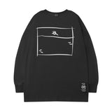 Men Long Sleeve Shirt Personality round Neck Long Sleeve T-shirt Men and Women Couple