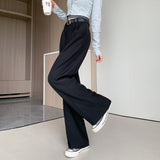 Palazzo Pants Niche Casual Suit Pants Women Autumn Trousers Solid Color Simple