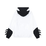 Women Hoodie Hooded Sweater Women's Color Matching Letters Autumn and Winter Loose