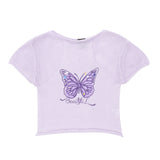 Women T-shirt Short T-shirt for Women Summer Midriff-Baring Top
