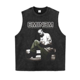 Detroit Eminem T-Shirt Vintage Loose Crew Neck T-Shirt