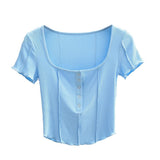Women T-Shirt Short-Sleeved T-shirt Bottoming Shirt Top