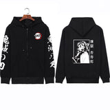 Harajuku Anime Demon Slayer Women Zip Hoodie Kamado Nezuko
