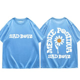 Singer Junior H Sad Boys Flower Graphic T Shirts