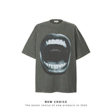 American vintage street T-shirt retro men loose summer