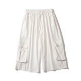 Men Sweatpants Summer Shorts Trendy Wide-Leg Pants Casual Loose