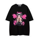 Men T Shirt Printed Short Sleeve T-shirt for Men and Women Hip Hop Couple