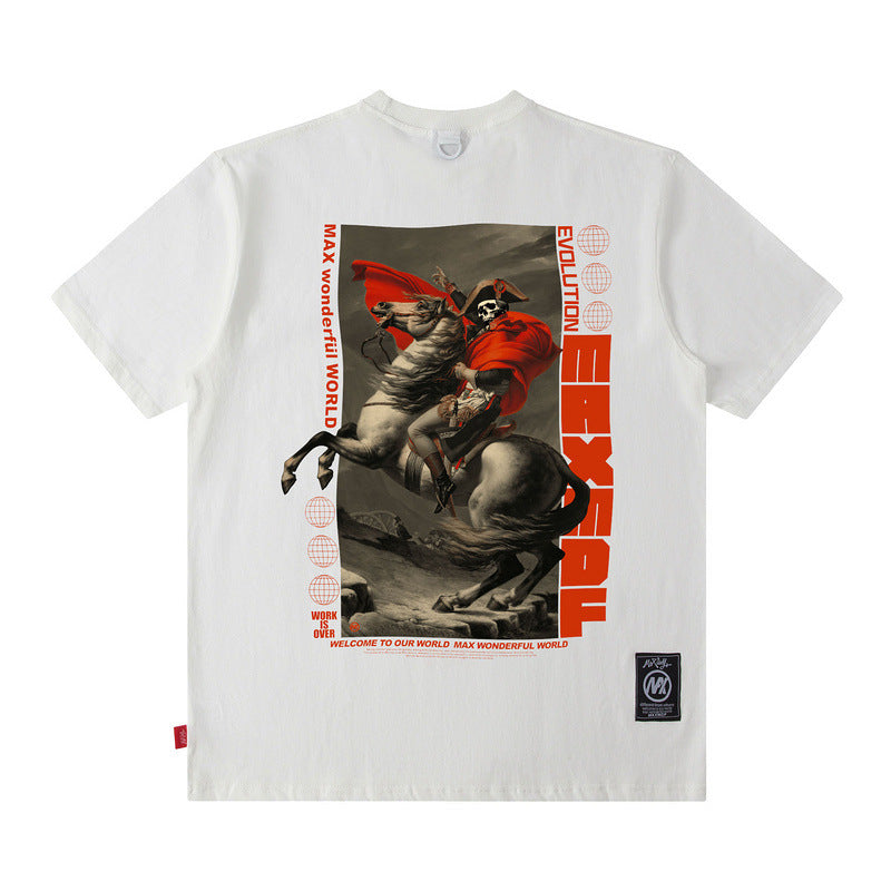 Men T Shirt Printed T-shirt Male and Female Personality Fashion Brand Short Sleeve Hip Hop