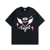 Men T Shirt Sweet Cool Foam Printed Couple Short Sleeve T-shirt Men's Casual