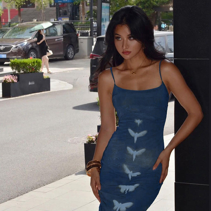 Women Dresses Dress Sling Mid-Length Skirt Fashion