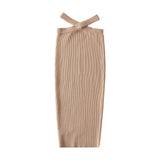 Women Skirt Vintage Waist Knitted Dress Slimming Skirt