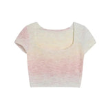 Women T-Shirt Tight T-shirt Women's Short Top