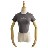 Women T-Shirt Spring/Summer Embroidered Short Sleeve Fashion Casual Short T-shirt