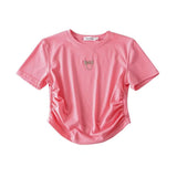 Women T-Shirt Summer Casual T-shirt Fashion Tops round Neck
