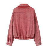 Men Denim Jacket Fake Two-Piece Denim Jacket Men Washed and Worn Denim Jacket