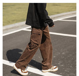 Men Sweatpants Japanese Men's Fashion Brand Loose Straight Mopping Pants