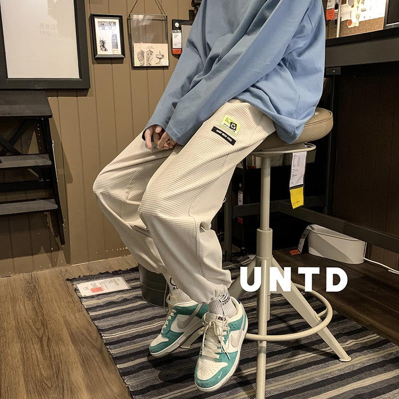 Men Sweatpants Spring and Autumn Ins Fashion Brand Loose Tappered Sweatpants