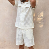 Men Co-Ords Summer Casual Short Sleeve Shirt Shorts Men's Suit