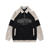 Men Hoodie Lapel Pullover Sweater Men's Casual Long Sleeve Polo Collar Sportswear