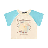 Women T-shirt Multicolor Printing Short T-shirt Girls' Summer Top